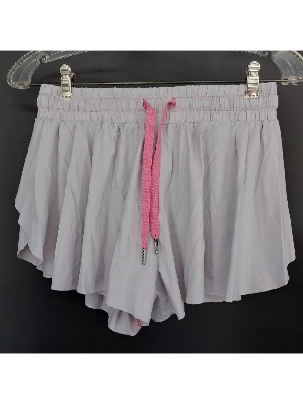 Liberty Pro Shorts Girls 14-16 Gray Athletic Running Tennis Built In Bottom Slit